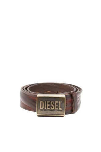 b-metal biscotto Ceinture en cuir 4 cm avec plaque logo
