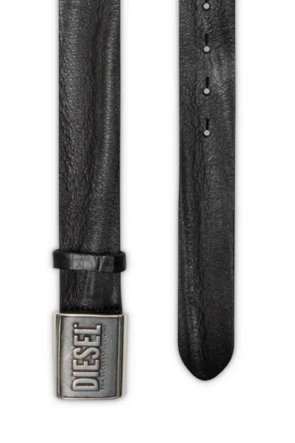 b-metal biscotto Ceinture en cuir 4 cm avec plaque logo