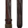 b-metal biscotto Ceinture en cuir 4 cm avec plaque logo