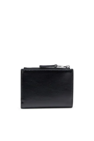 bi-fold zip ii Portefeuille en cuir avec motif chaîne en relief