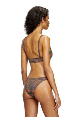 bunchy-utlt Bas de bikini camouflage avec logo découpé