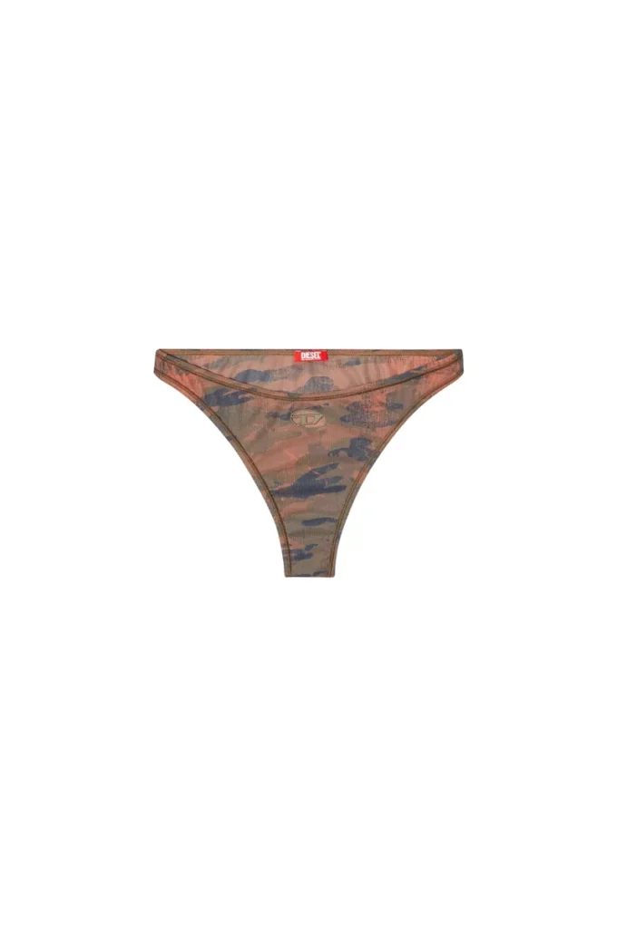 bunchy-utlt Bas de bikini camouflage avec logo découpé