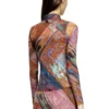 c-amelia Chemise en viscose stretch avec imprimé héraldique
