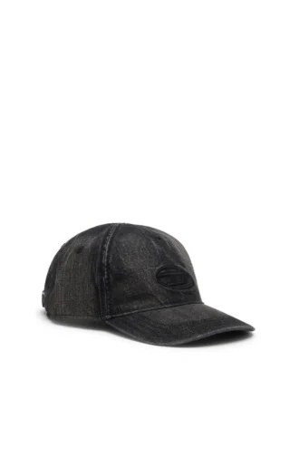 c-enic Casquette en denim avec détails effilochés et logo brodé