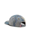 c-enic Casquette en denim avec détails effilochés et logo brodé