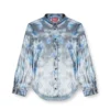 c-ronor-s2 Chemise métallisée avec imprimé roses floues