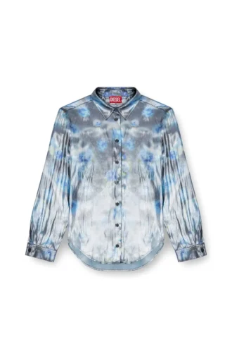 c-ronor-s2 Chemise métallisée avec imprimé roses floues