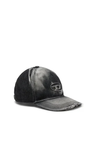 c-seymon-black Casquette de baseball en denim délavé