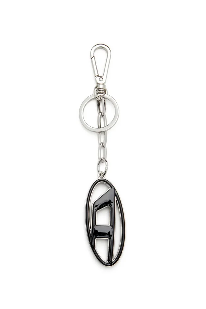 cage-d layer Métal et résine Oval D porte-clés
