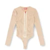 Cardigan zippé m-gilde en coton côtelé