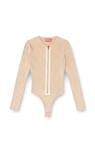 Cardigan zippé m-gilde en coton côtelé