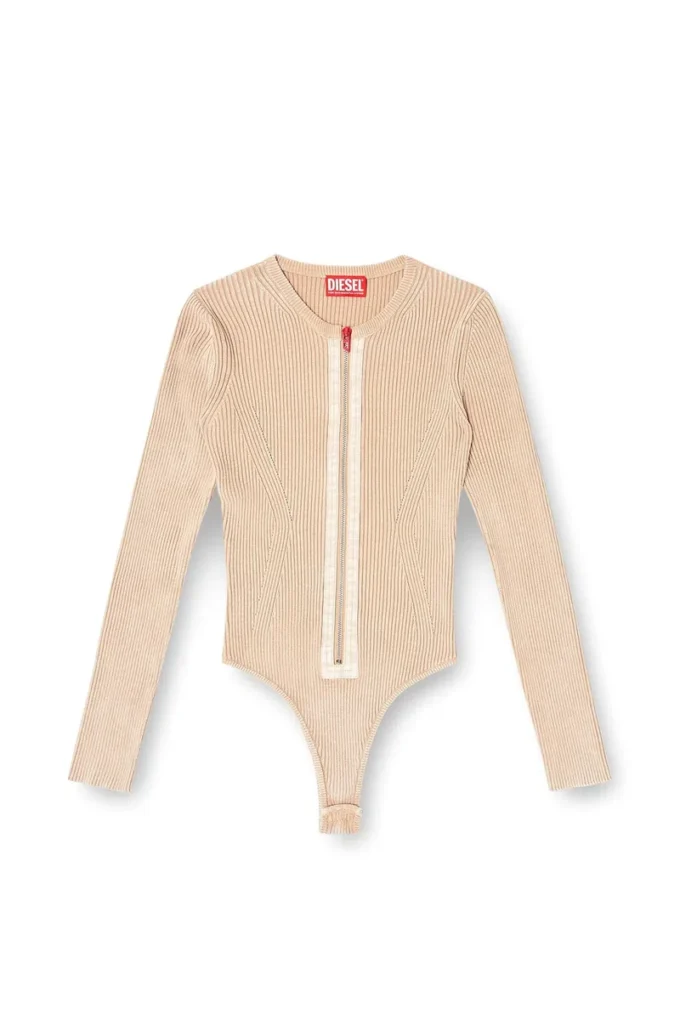 Cardigan zippé m-gilde en coton côtelé