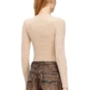 Cardigan zippé m-gilde en coton côtelé