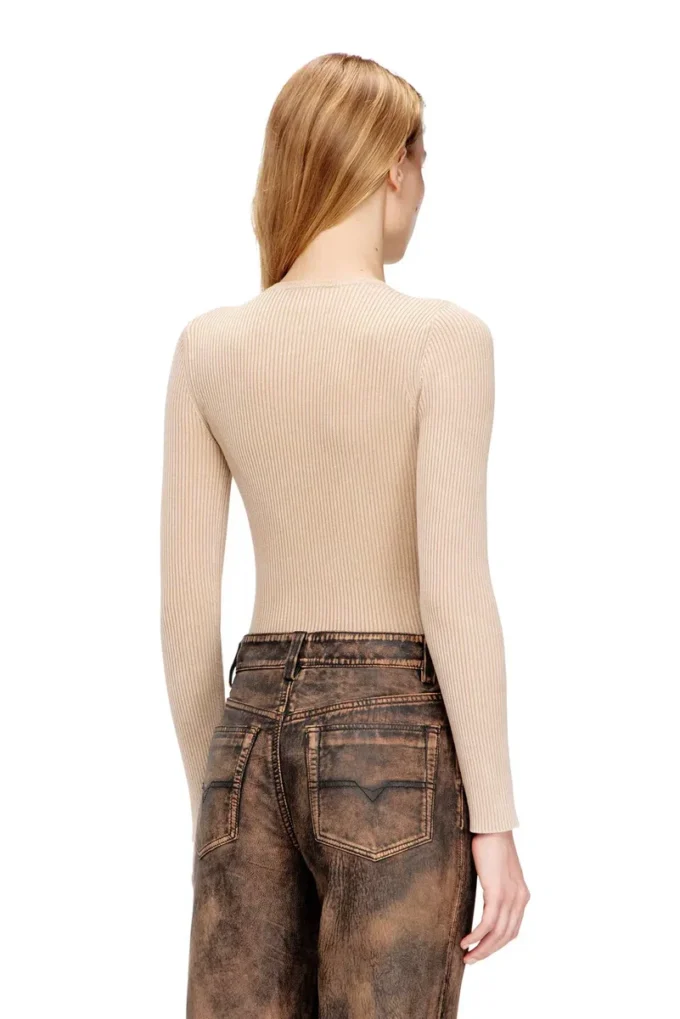 Cardigan zippé m-gilde en coton côtelé