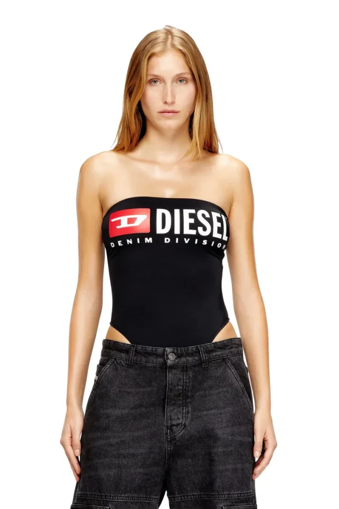 cecilia-d-core Maillot de bain sans bretelles avec logo Diesel Denim Division