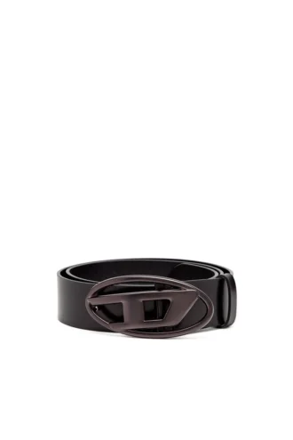 Ceinture en cuir 3,9 cm avec boucle métallique ovale en D