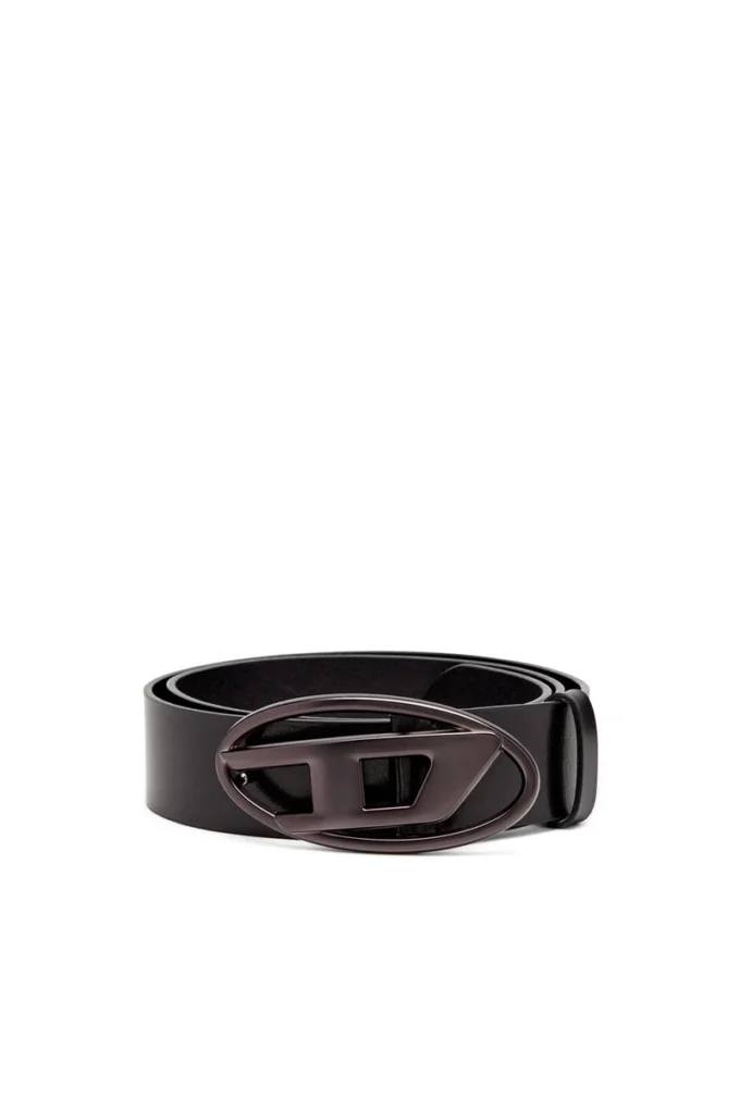 Ceinture en cuir 3,9 cm avec boucle métallique ovale en D