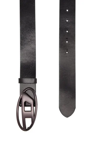 Ceinture en cuir 3,9 cm avec boucle métallique ovale en D