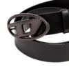 Ceinture en cuir 3,9 cm avec boucle métallique ovale en D