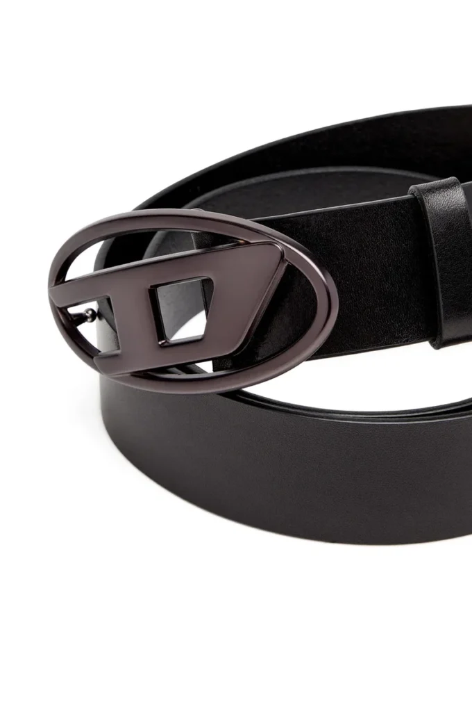 Ceinture en cuir 3,9 cm avec boucle métallique ovale en D
