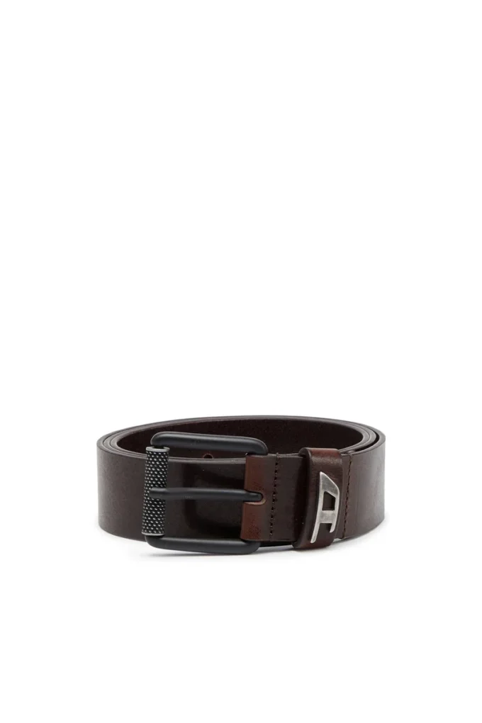 Ceinture en cuir brillant 3,5 cm avec boucle logo b-dave ii