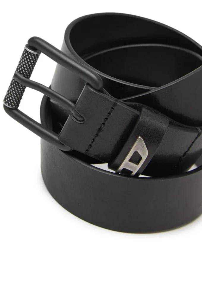 Ceinture en cuir brillant 3,5 cm avec boucle logo b-dave ii