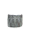 charm-d bucket s Sac seau Charm-D S-Mini en denim matelassé à motif argyle