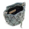 charm-d bucket s Sac seau Charm-D S-Mini en denim matelassé à motif argyle