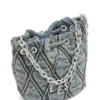 charm-d bucket s Sac seau Charm-D S-Mini en denim matelassé à motif argyle