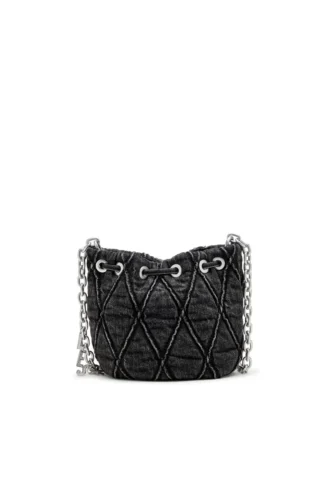 charm-d bucket s Sac seau Charm-D S-Mini en denim matelassé traité