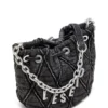 charm-d bucket s Sac seau Charm-D S-Mini en denim matelassé traité