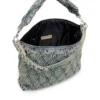 charm-d sac hobo Sac hobo Charm-D-Large en denim matelassé à motif argyle