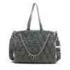 charm-d shopper Sac Charm-D-Tote en denim matelassé à motif argyle