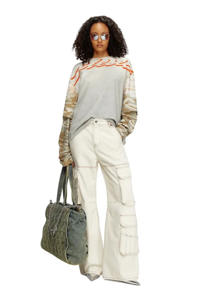 charm-d shopper Sac Charm-D-Tote en denim matelassé à motif argyle