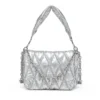 charm-d shoulder m Sac à bandoulière Charm-D en nylon métallisé matelassé