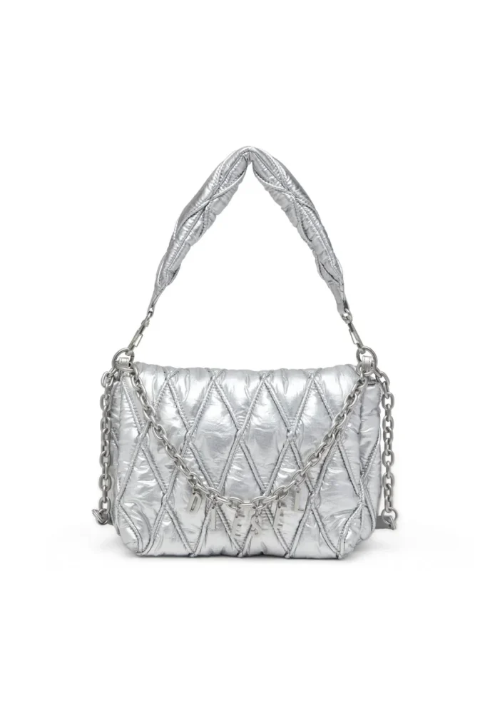 charm-d shoulder m Sac à bandoulière Charm-D en nylon métallisé matelassé