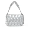 charm-d shoulder m Sac à bandoulière Charm-D en nylon métallisé matelassé