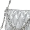 charm-d shoulder m Sac à bandoulière Charm-D en nylon métallisé matelassé