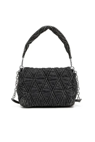 charm-d shoulder m Sac à bandoulière Charm-D M en denim matelassé