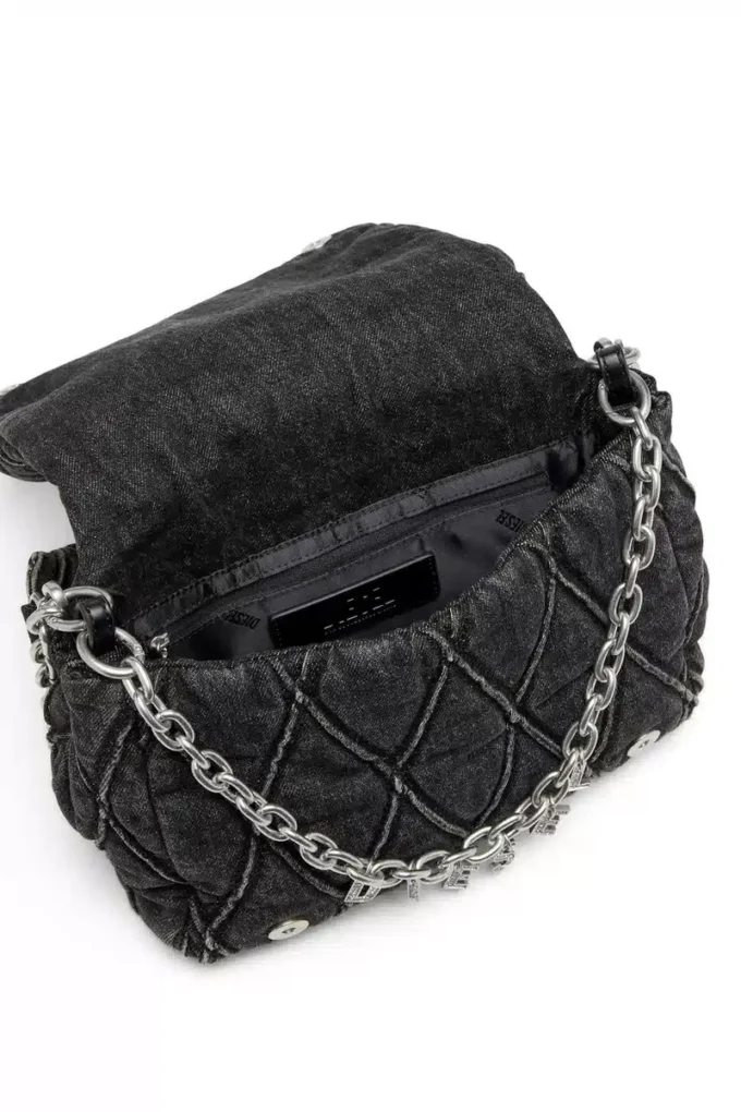 charm-d shoulder m Sac à bandoulière Charm-D M en denim matelassé