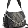 charm-d shoulder m Sac à bandoulière Charm-D M en denim matelassé