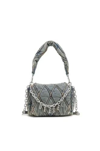 charm-d shoulder s Charm-D S-Petit sac à main en denim matelassé