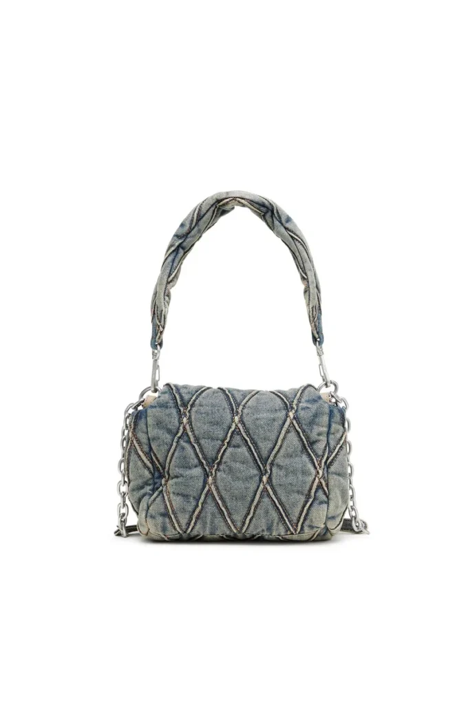 charm-d shoulder s Charm-D S-Petit sac à main en denim matelassé