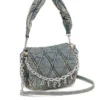 charm-d shoulder s Charm-D S-Petit sac à main en denim matelassé