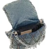 charm-d shoulder s Charm-D S-Petit sac à main en denim matelassé