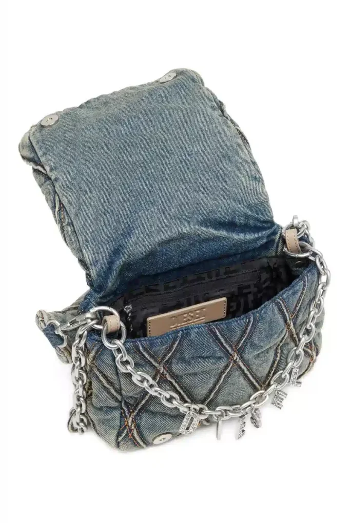 charm-d shoulder s Charm-D S-Petit sac à main en denim matelassé