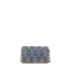 Charm-D wallet strap Portefeuille en denim matelassé à motif argyle