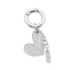 charm-heart Charm cœur en métal avec strass