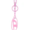 Charm ovale D Charm ovale D/porte-clés en métal et résine