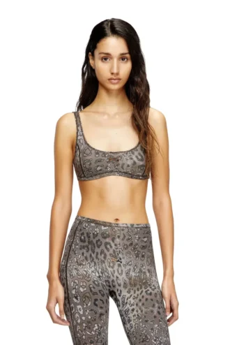 chelsea-utlt Soutien-gorge de sport en nylon imprimé léopard